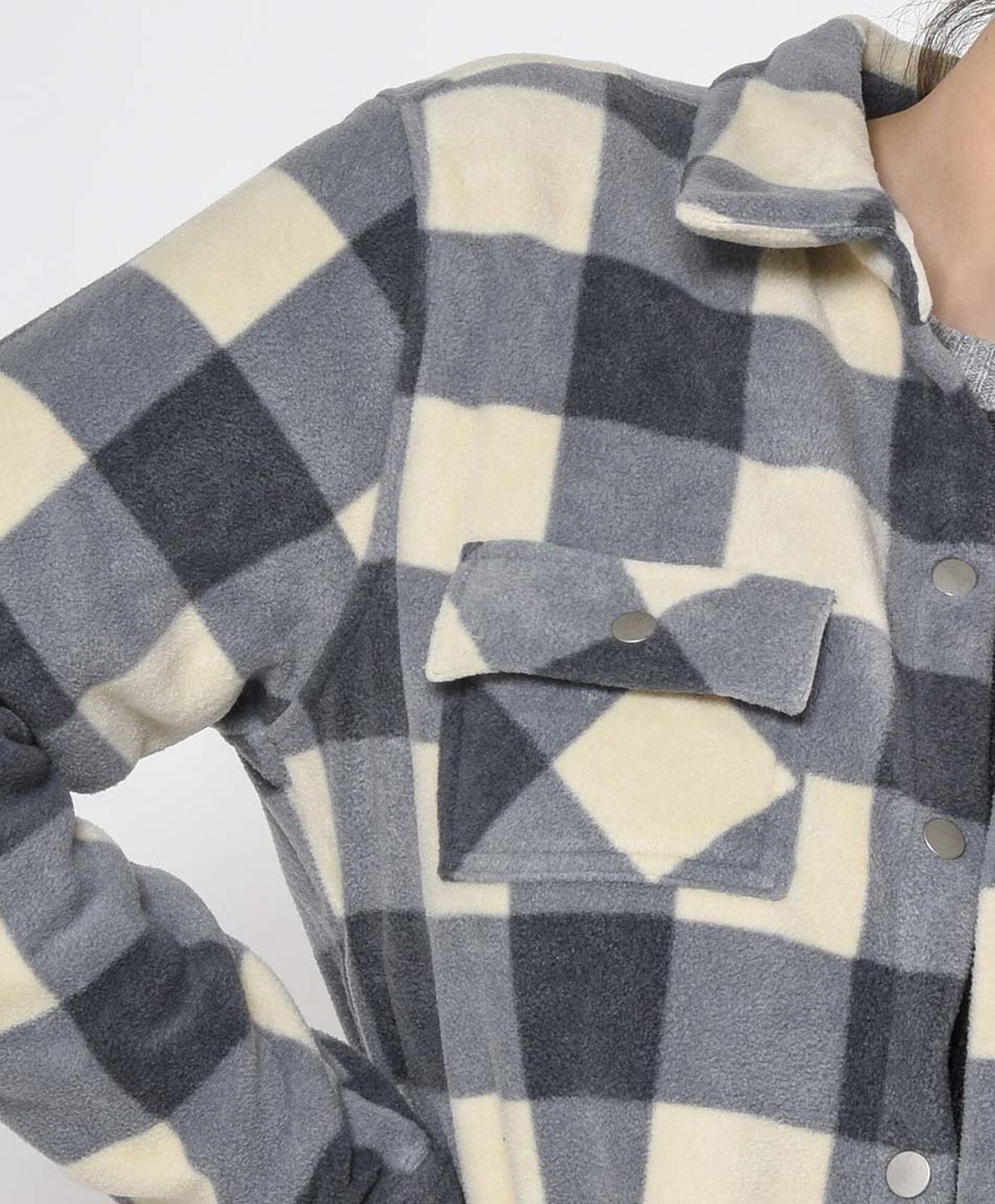 Chaqueta mujer polar cuadros Chaqueta mujer polar cuadros