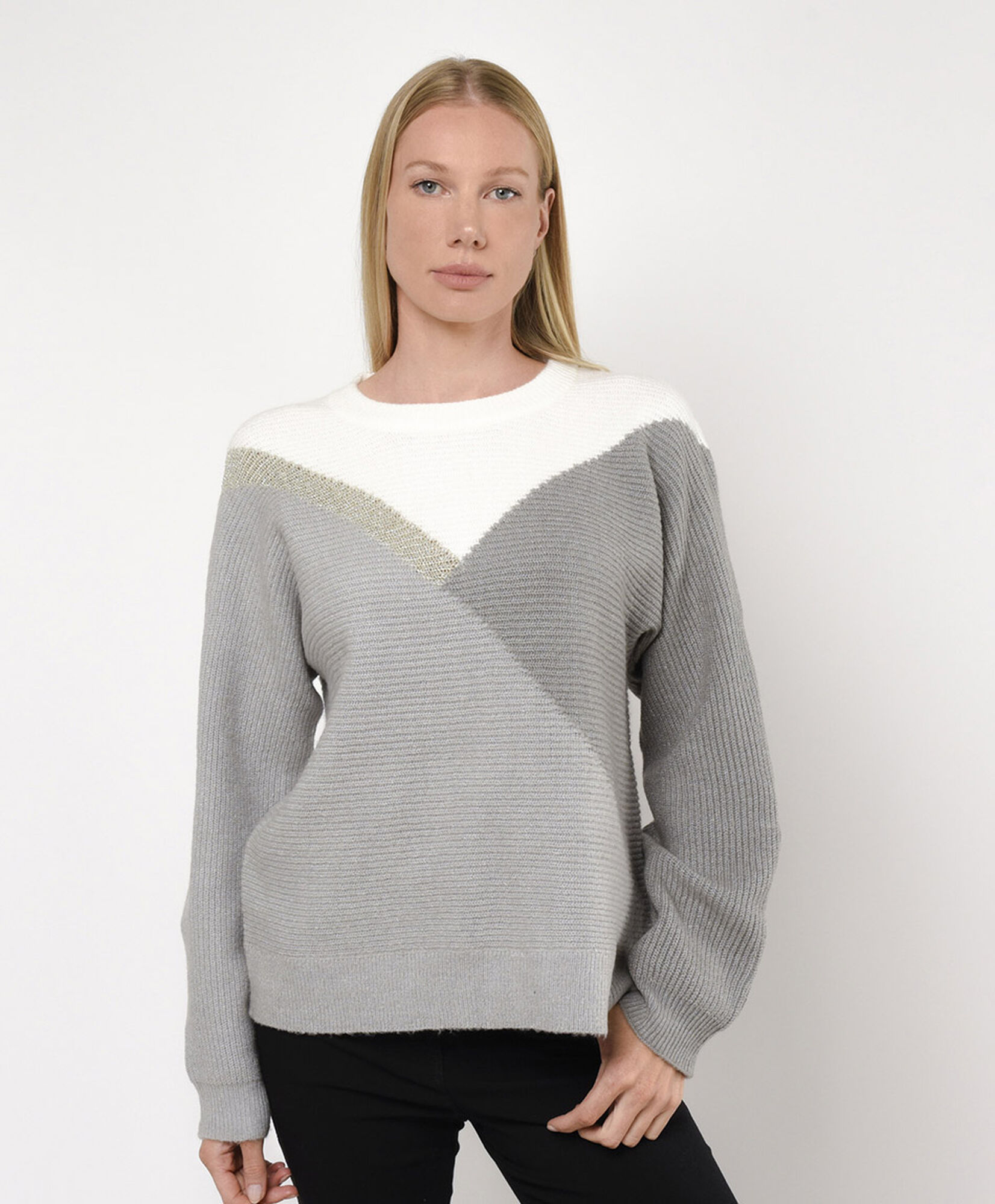 Sweater mujer geométrico lurex Sweater mujer geométrico lurex