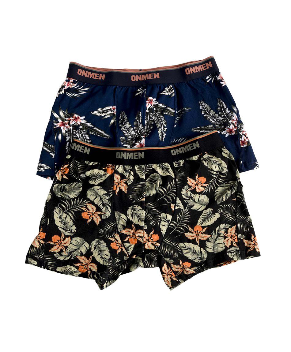 Pack 2 boxer hombre estampados tropical