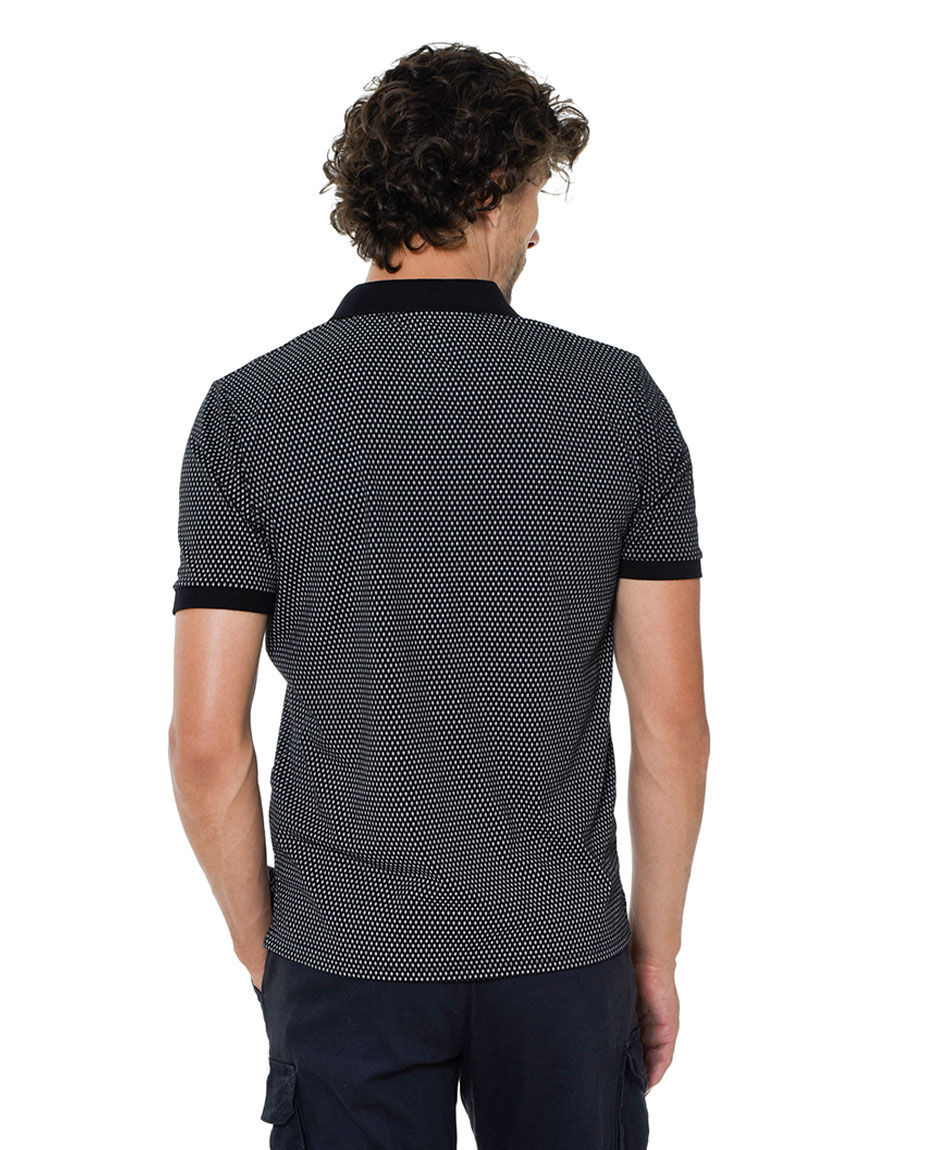 Polera polo estampada