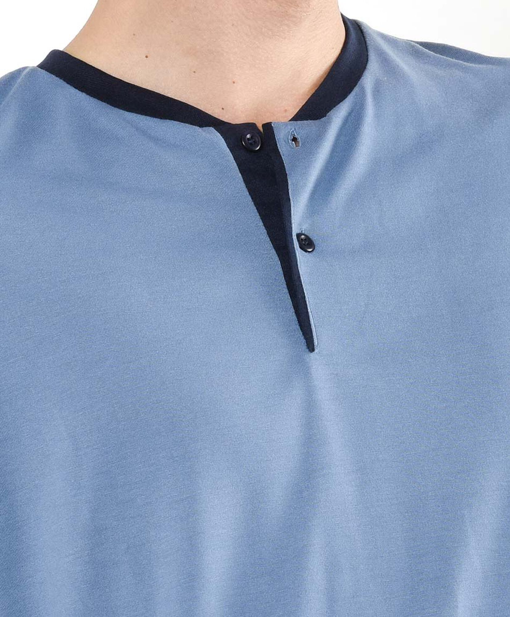 Pijama hombre azul botones Pijama hombre azul botones
