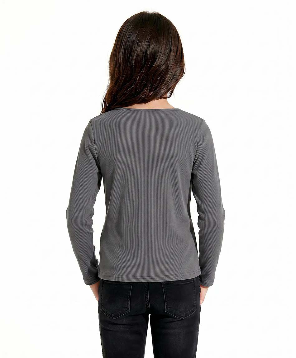 Polera ni&ntilde;a cintas negras