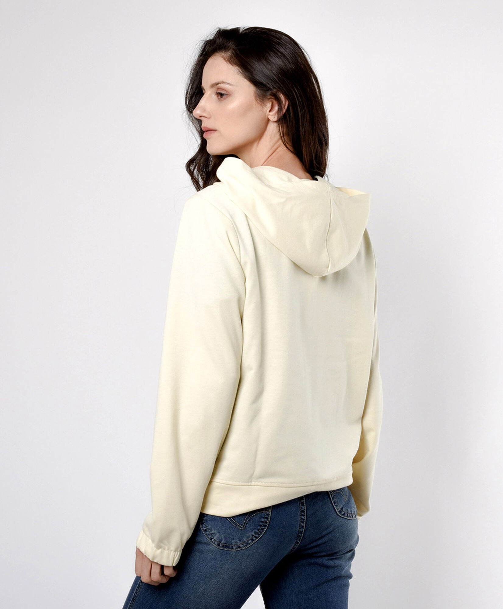 Polerón mujer clásico beige Polerón mujer clásico beige
