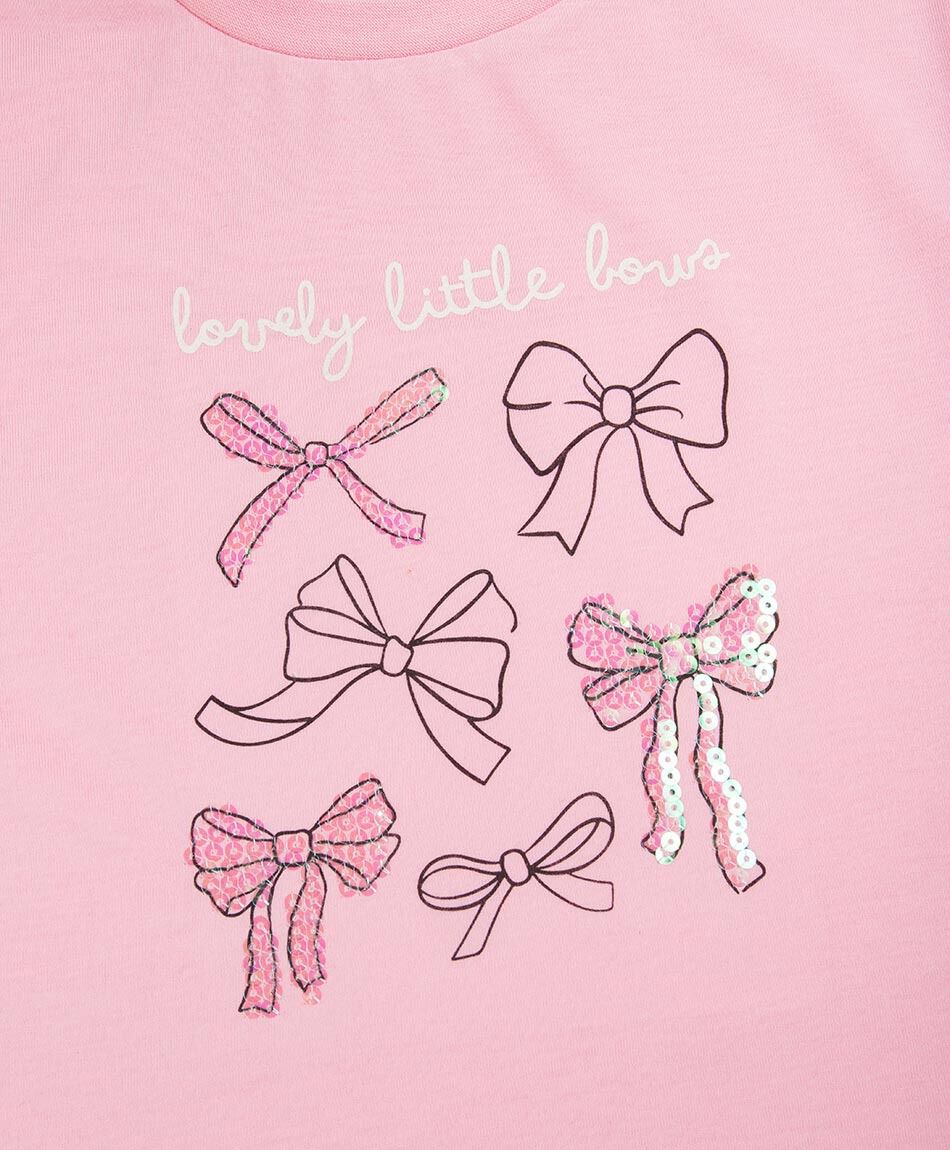 Polera ni&ntilde;a lazos coquette