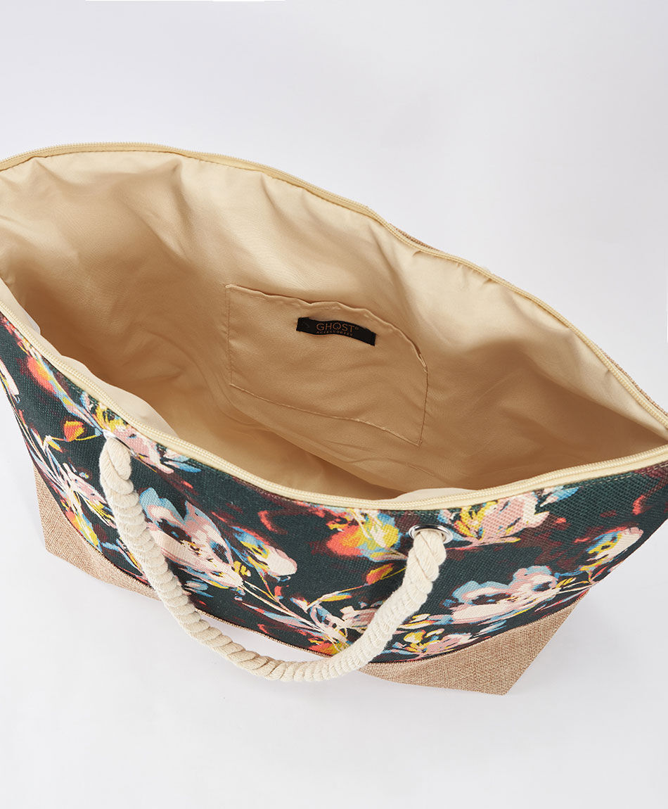 Bolso playa mujer floreado