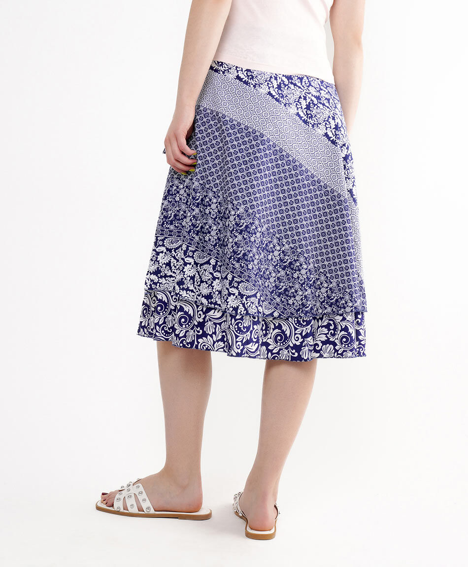 Falda mujer mini mix print