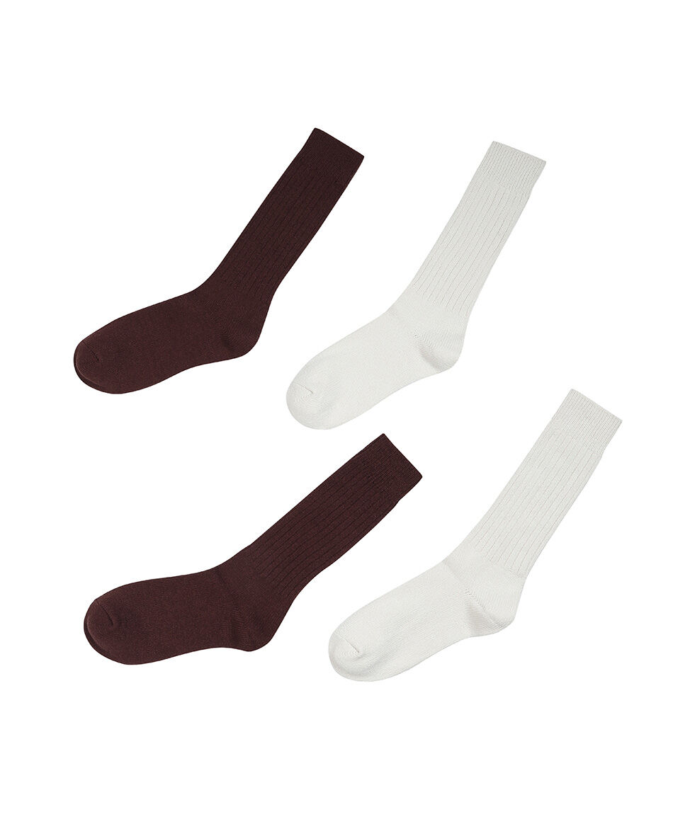 Pack 2 calcetines mujer largos b&aacute;sicos