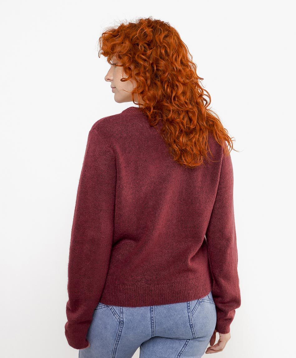 Sweater mujer cl&aacute;sic burdeo