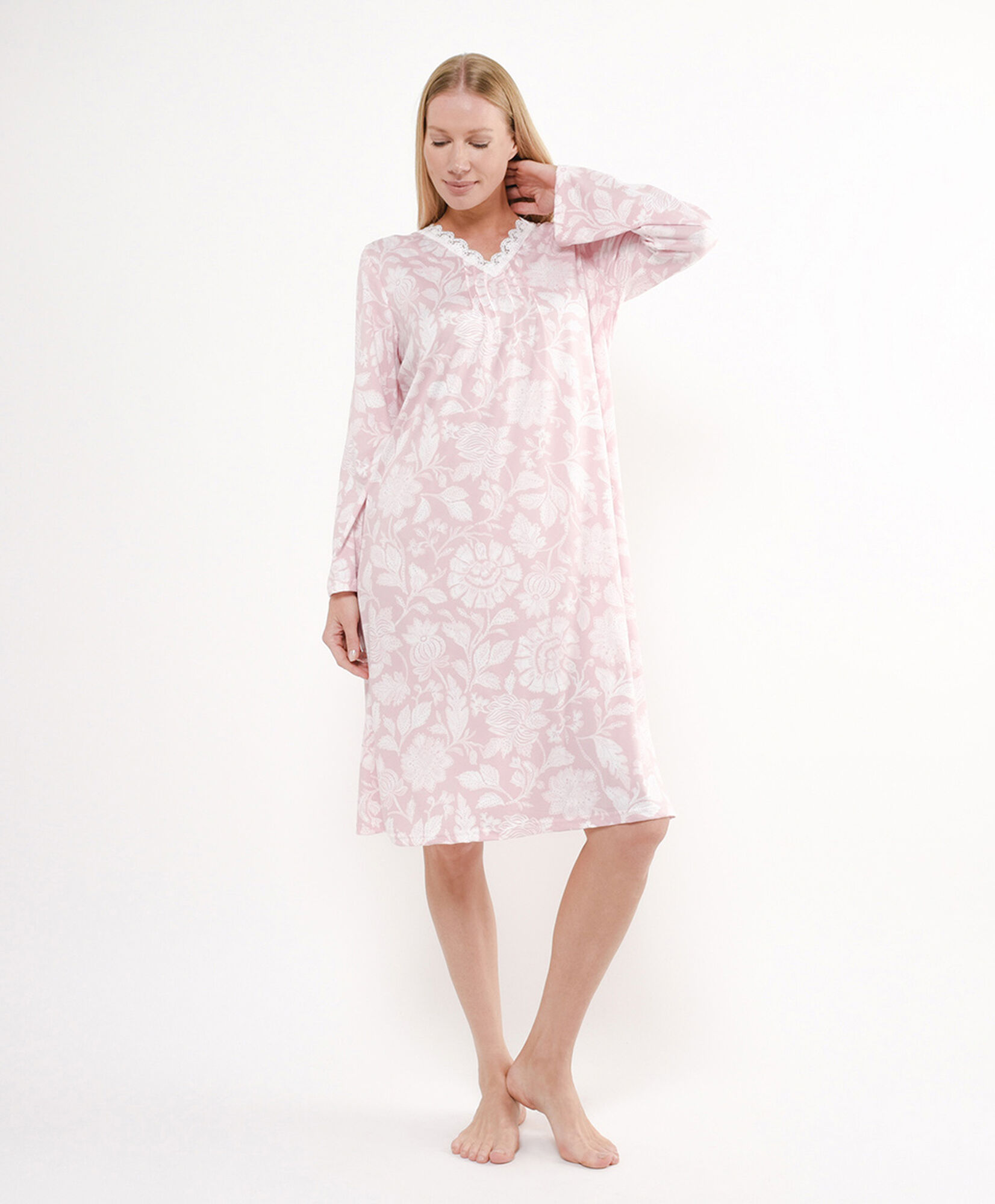 Camisa de dormir mujer floreada encajes Camisa de dormir mujer floreada encajes