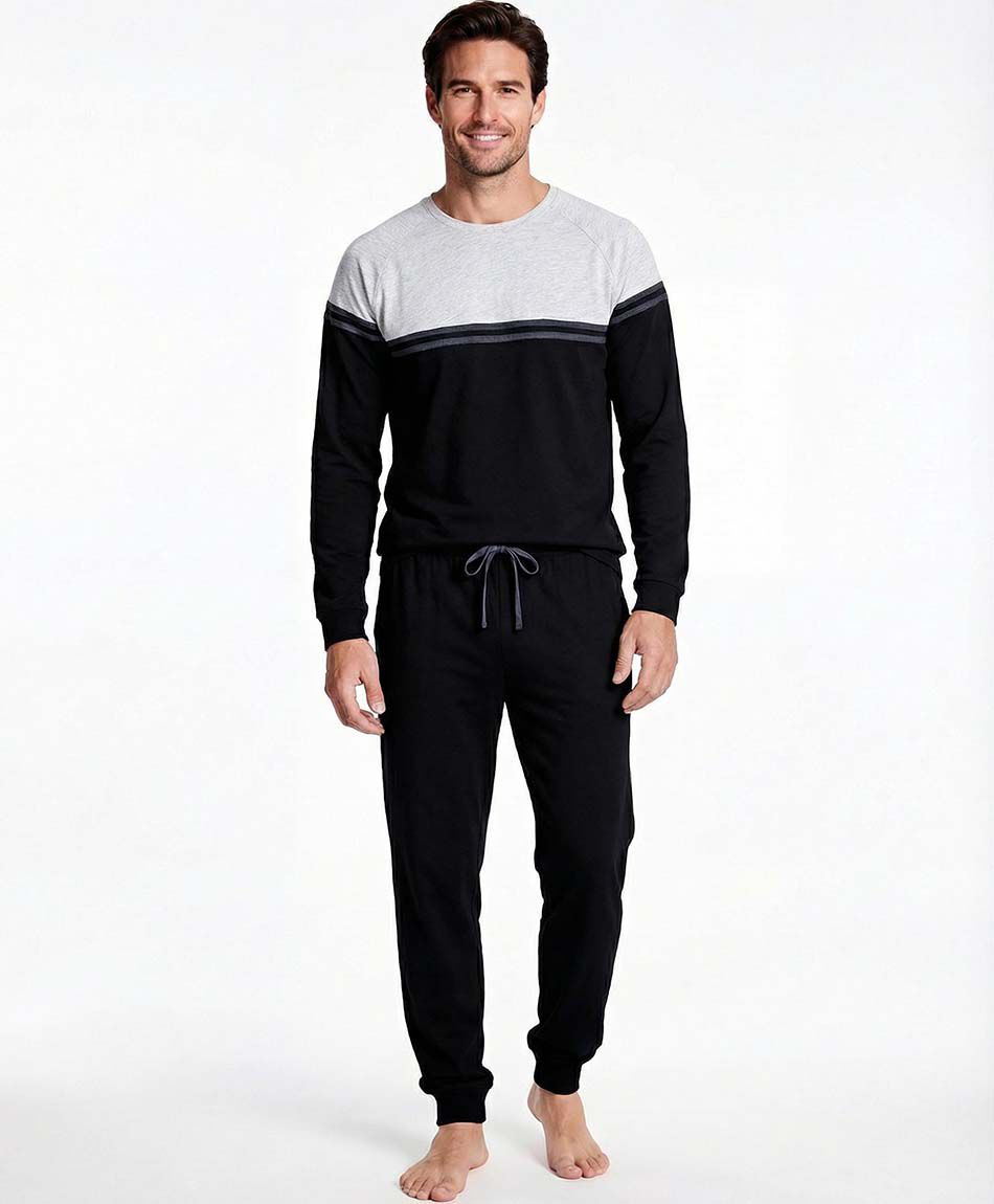 Pijama hombre manga larga jogger