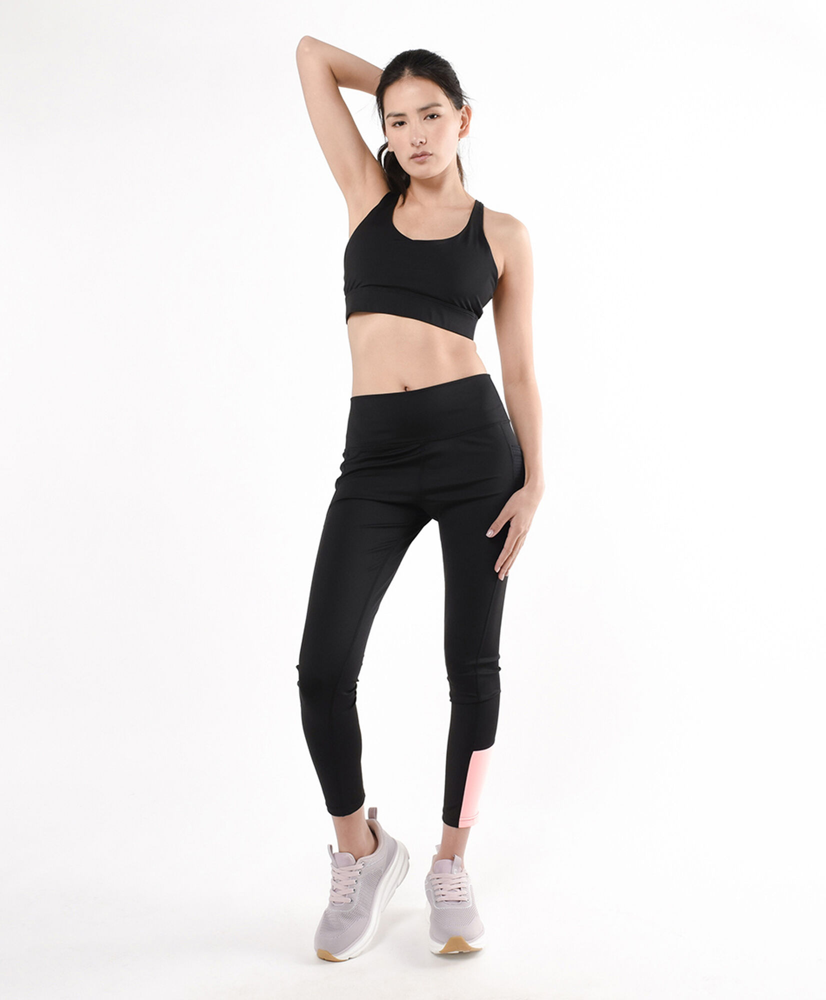 Calza deportiva mujer franja rosa Calza deportiva mujer franja rosa