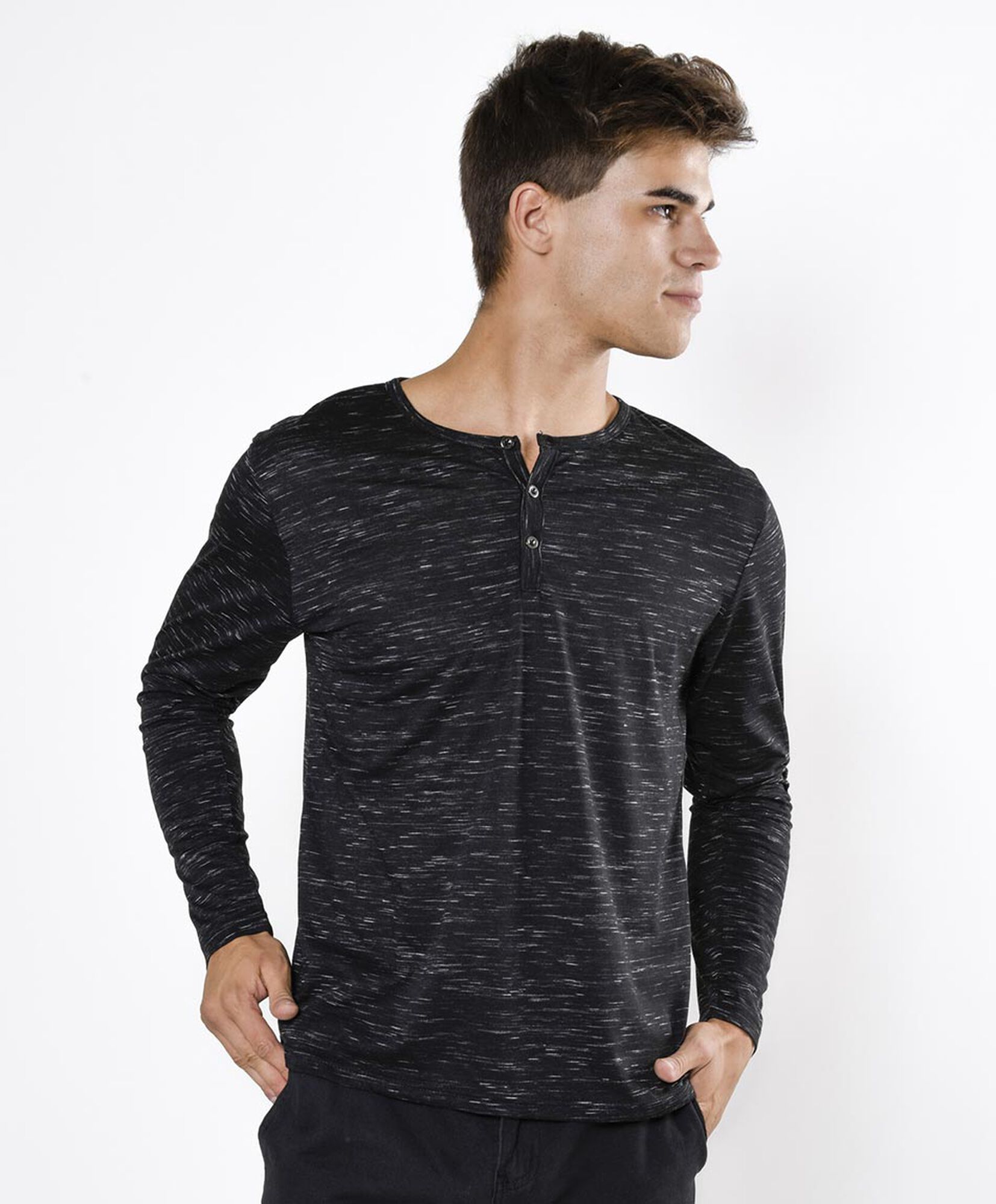 Polera hombre jaspeada Polera hombre jaspeada