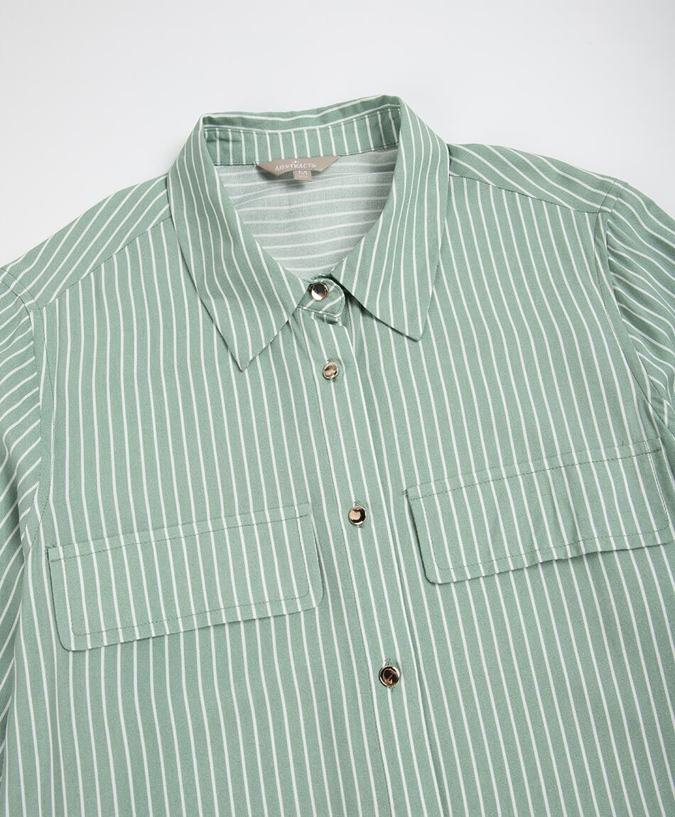 Blusa mujer rayas verde