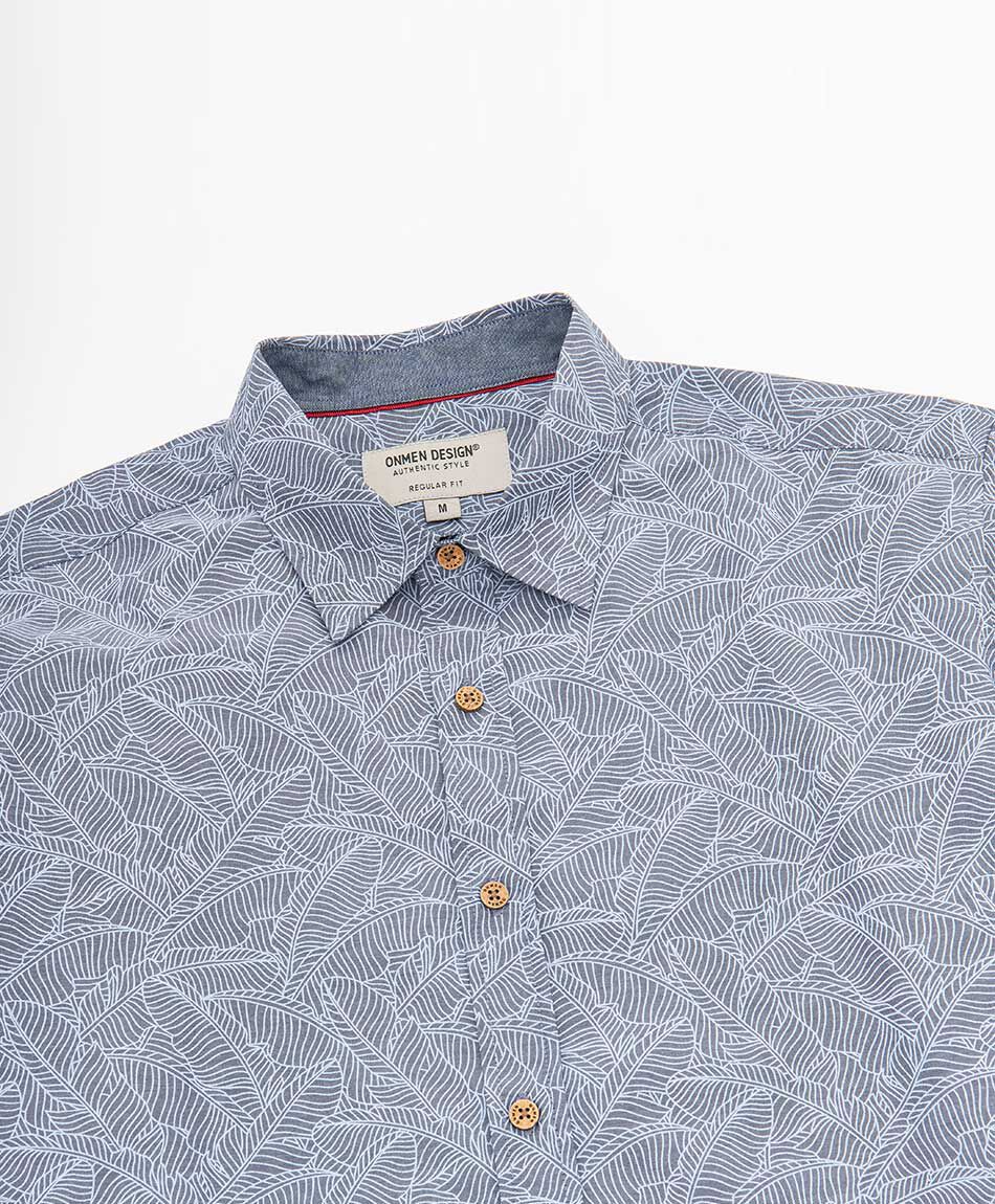 Camisa hombre hojas