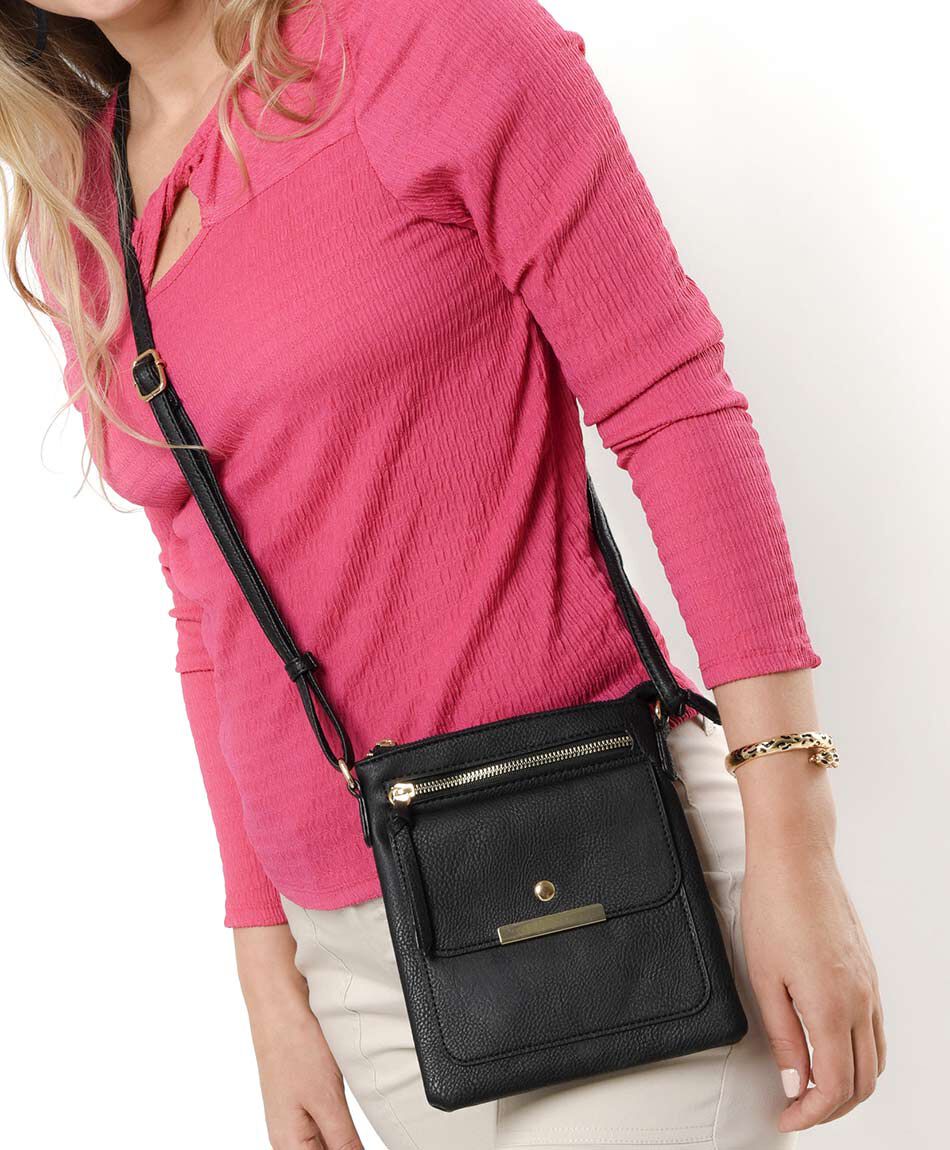 Bandolera mujer mini bot&oacute;n
