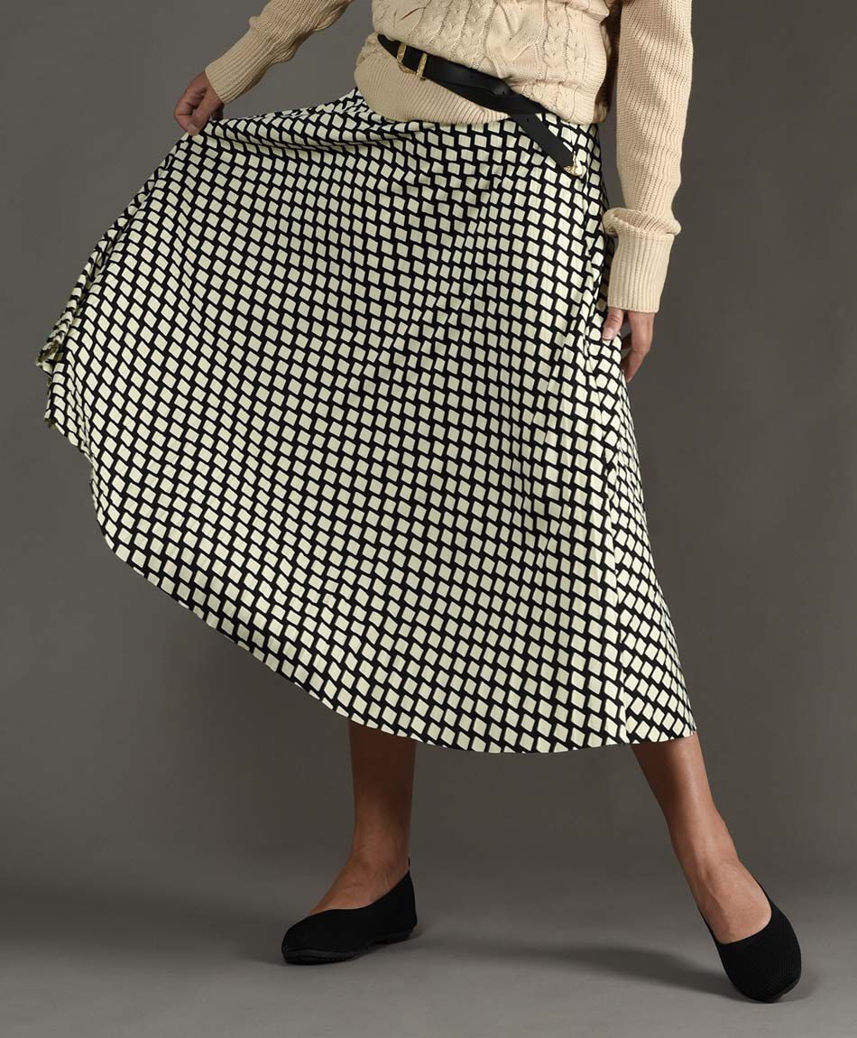 Falda estampado geom&eacute;trico
