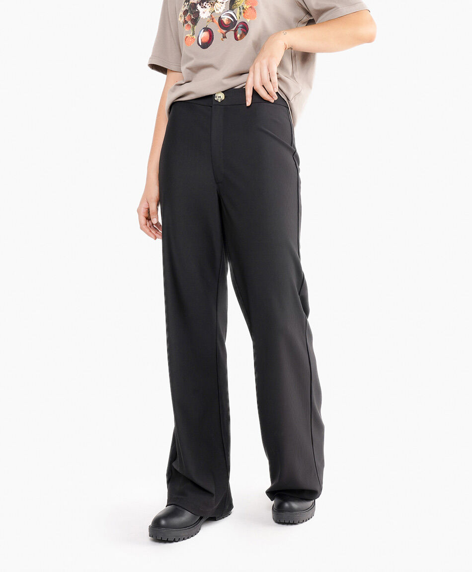 Pantal&oacute;n mujer liso wide leg