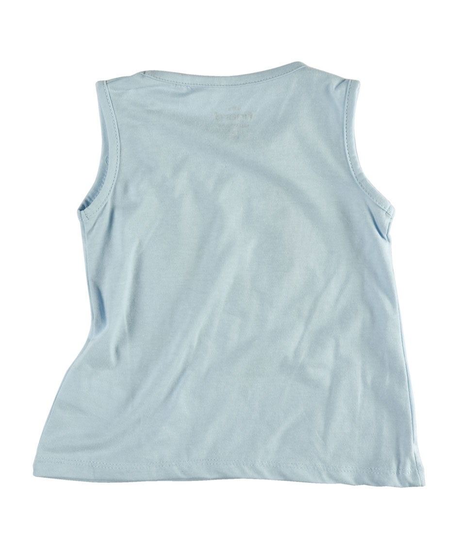 Polera sin mangas cuello redondo