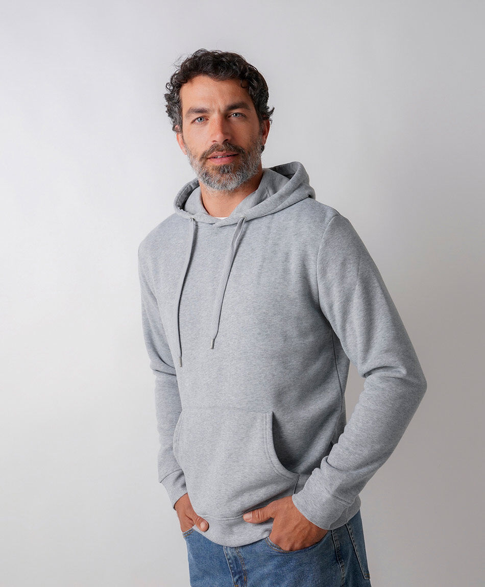 Poler&oacute;n hombre liso grey