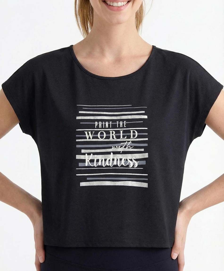 Polera deportiva mujer print