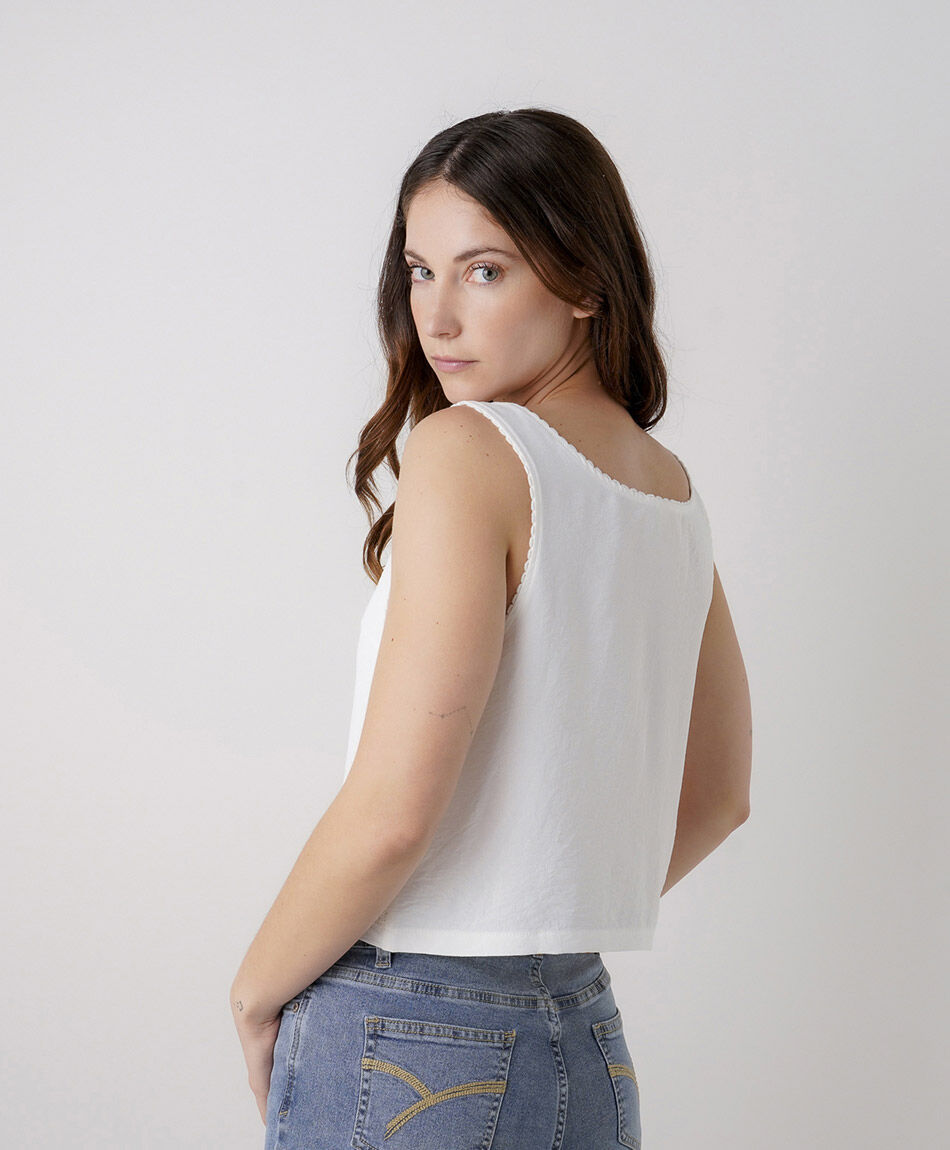 Blusa mujer top encajes