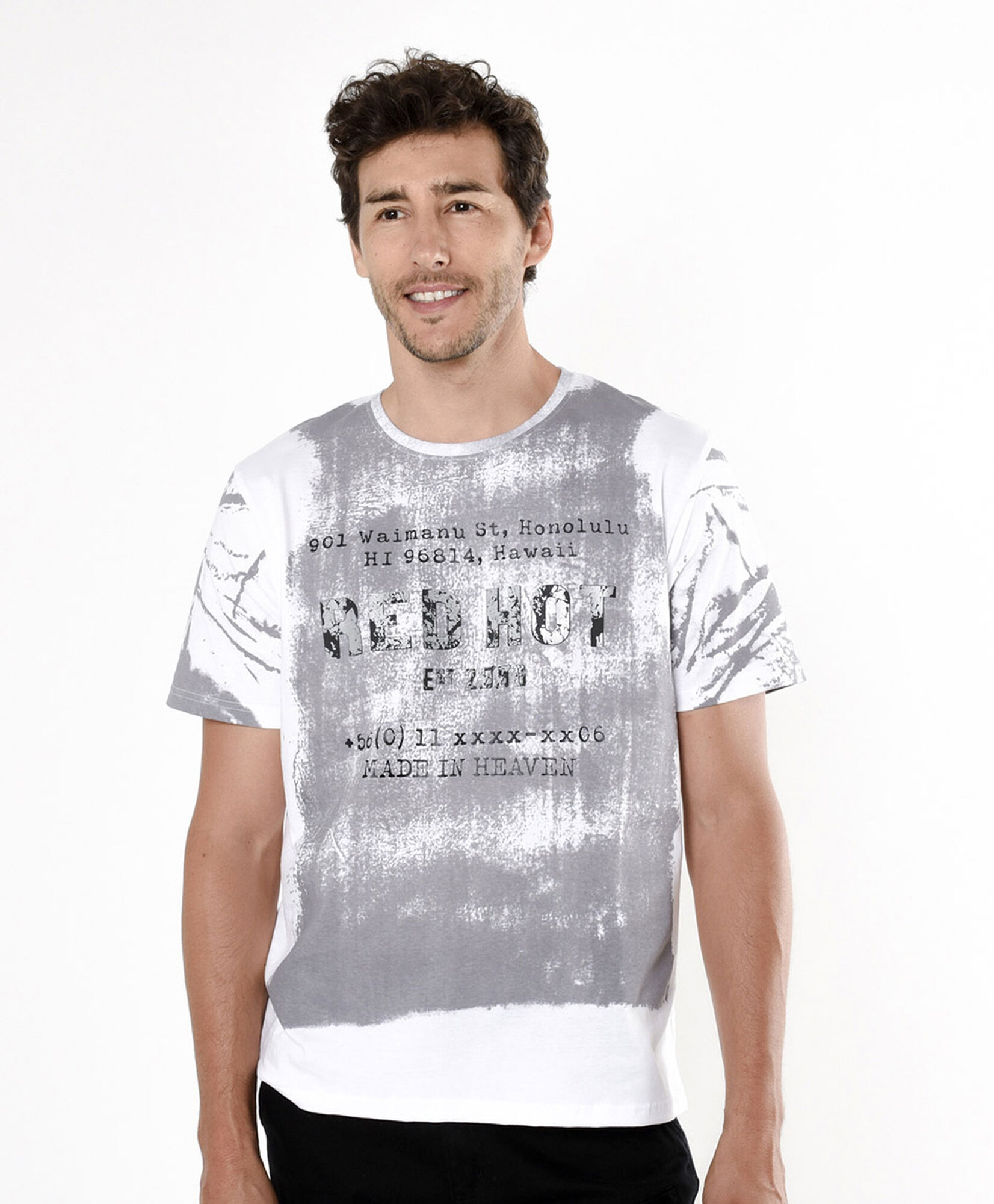 Polera hombre estampado color Polera hombre estampado color