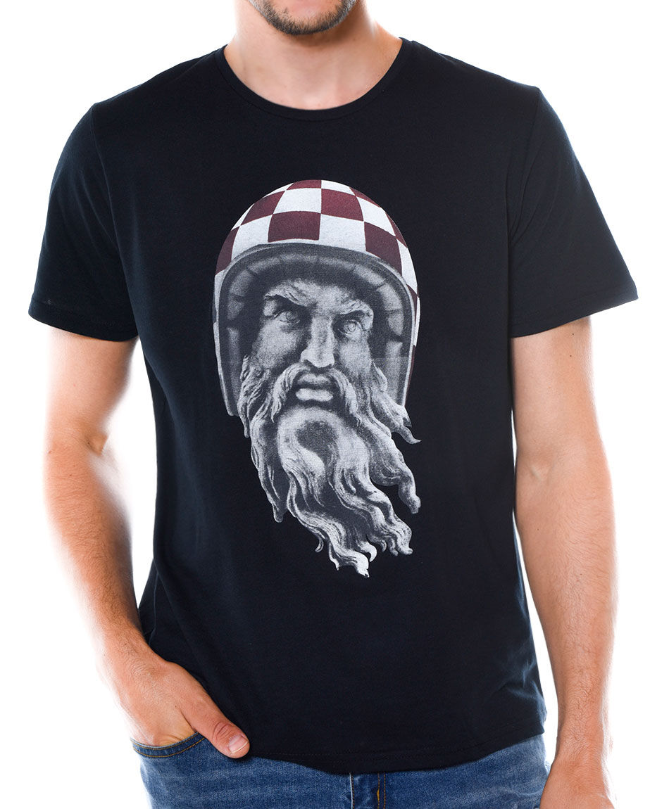 Polera estampada cuello redondo