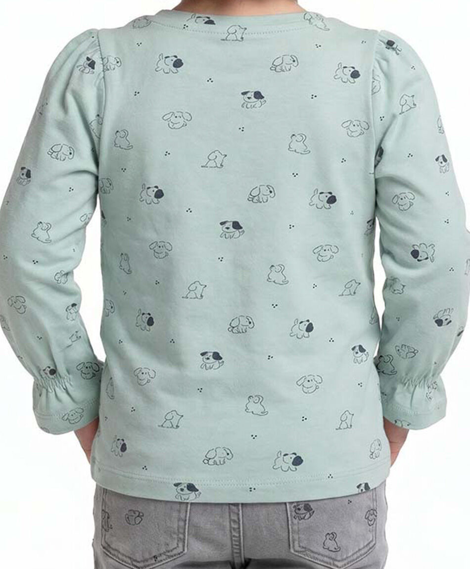 Polera beb&eacute; manga larga perritos
