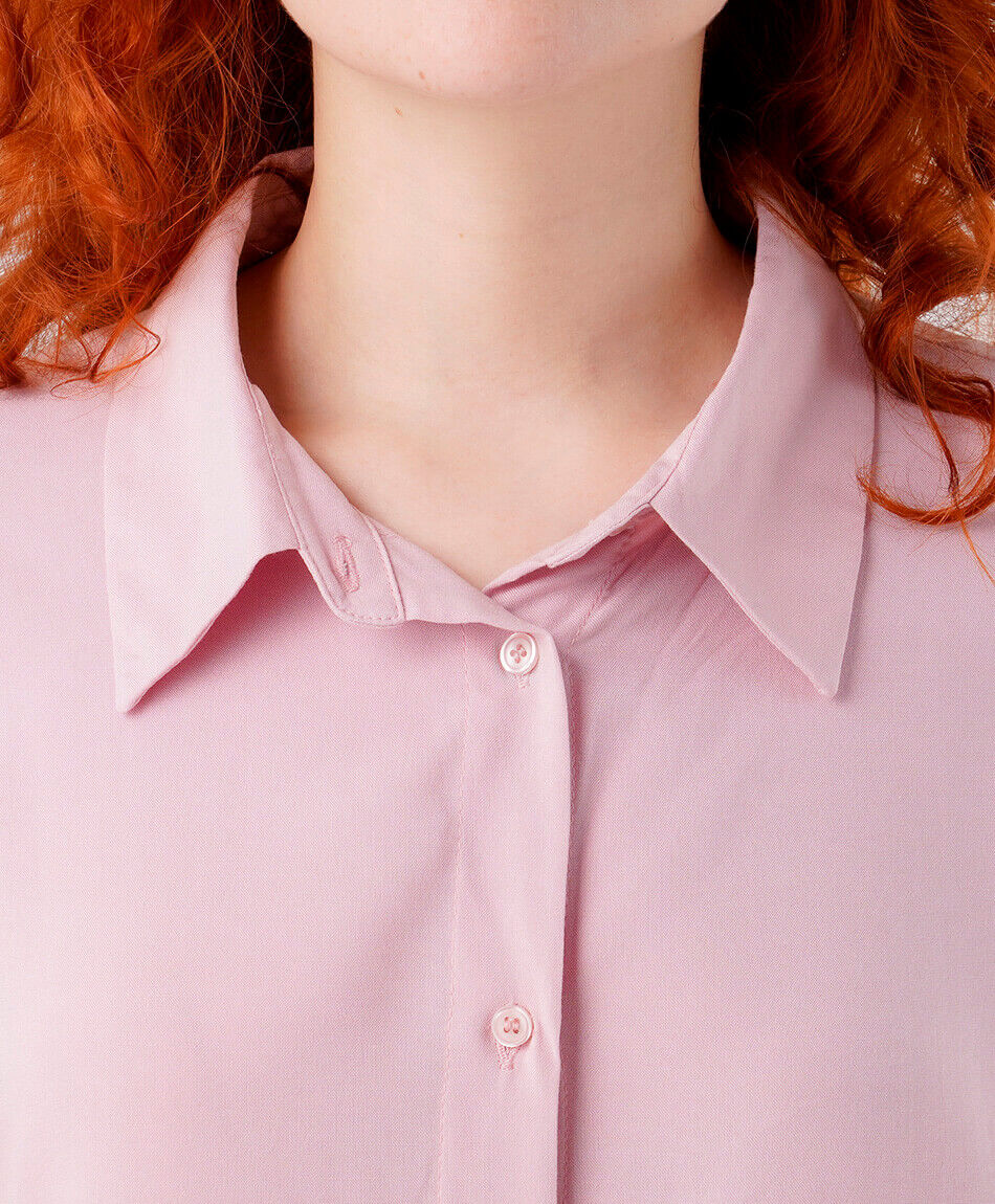 Blusa mujer camisera rosada