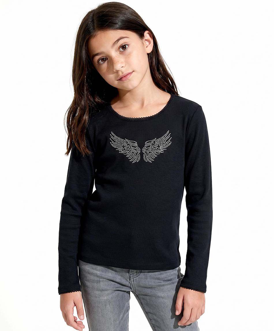 Polera ni&ntilde;a dise&ntilde;o alas