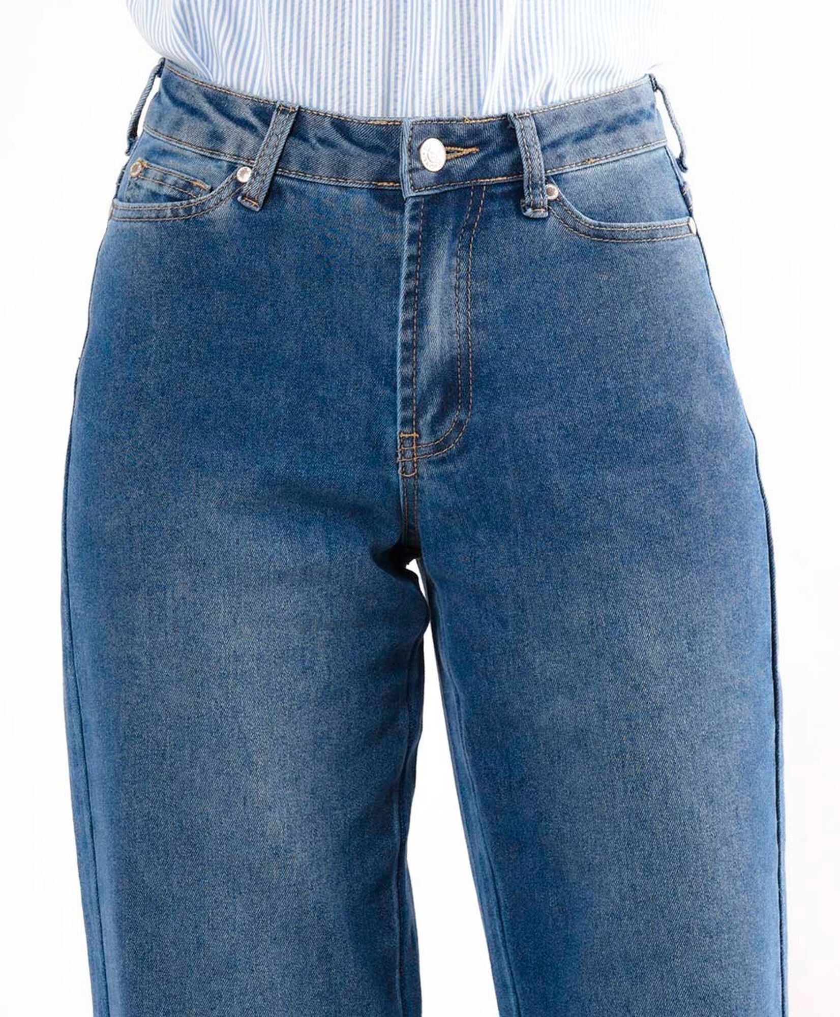 Jeans mujer basta bordada wide Jeans mujer basta bordada wide