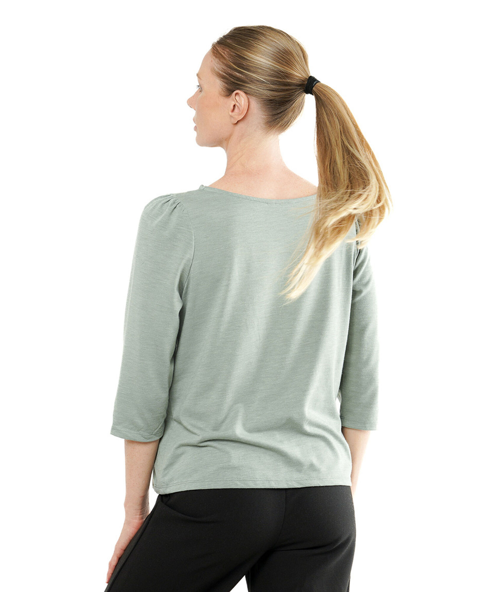 Polera mujer lanosa verde Polera mujer lanosa verde