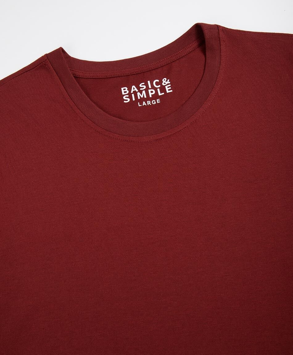 Polera hombre parche manga lisa