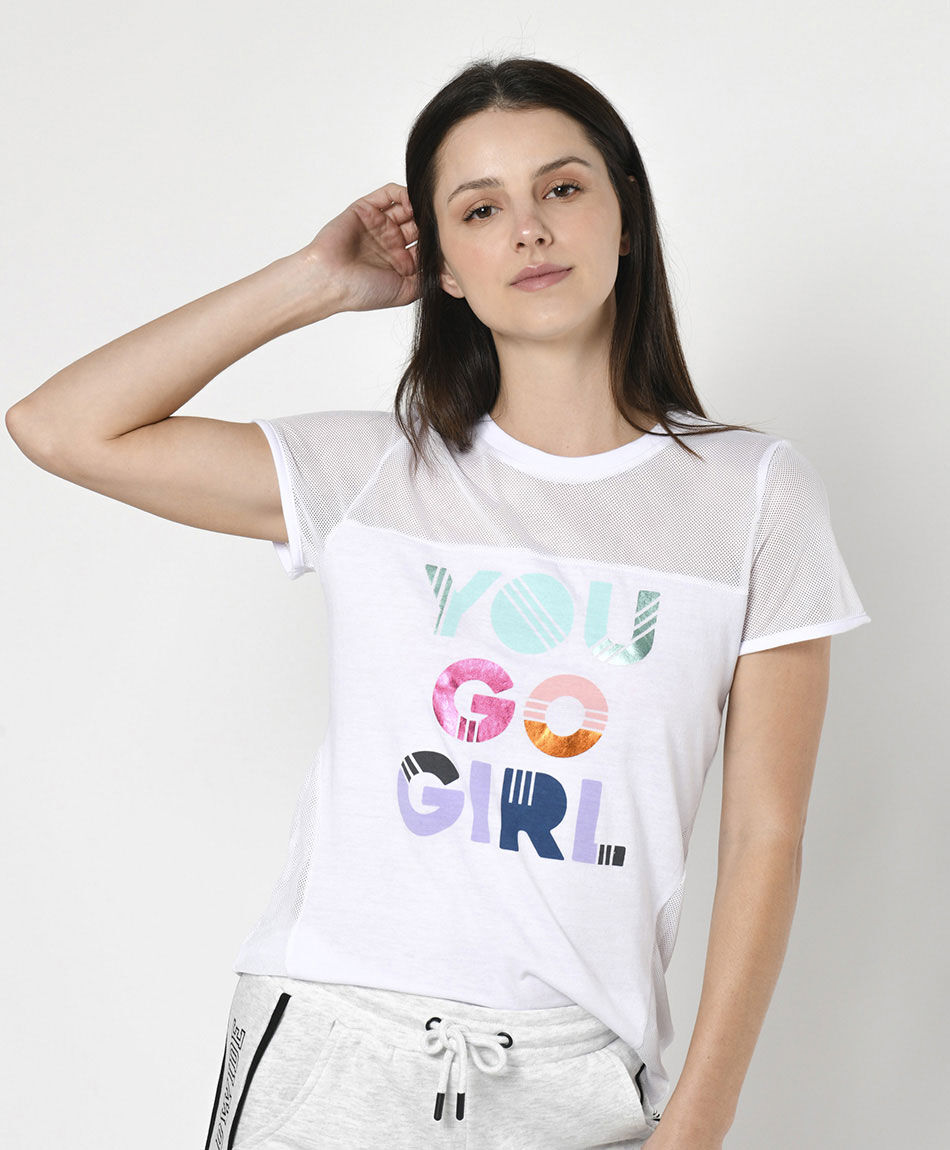 Polera deportiva mujer malla
