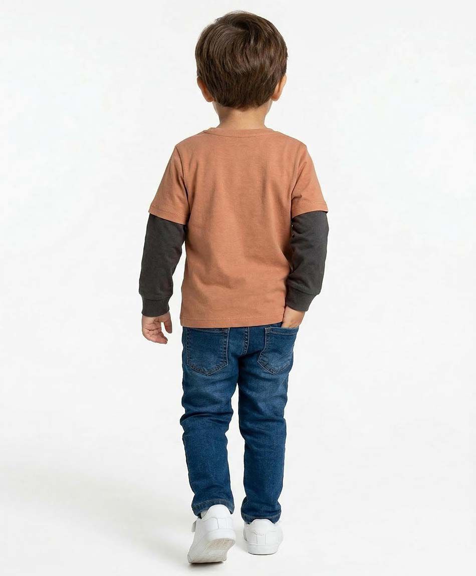 Polera beb&eacute; estampado carita