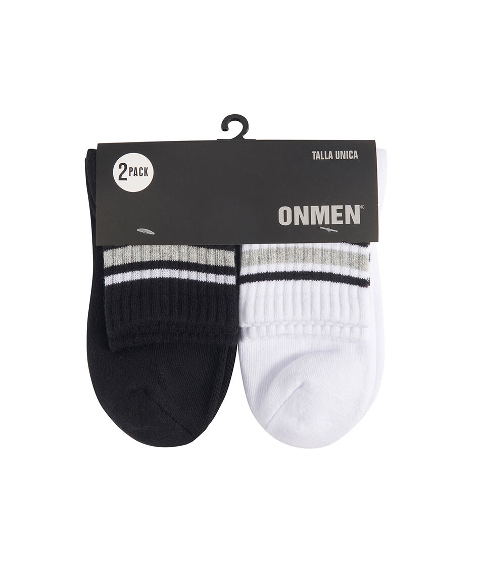Pack 2 calcetines hombre l&iacute;neas