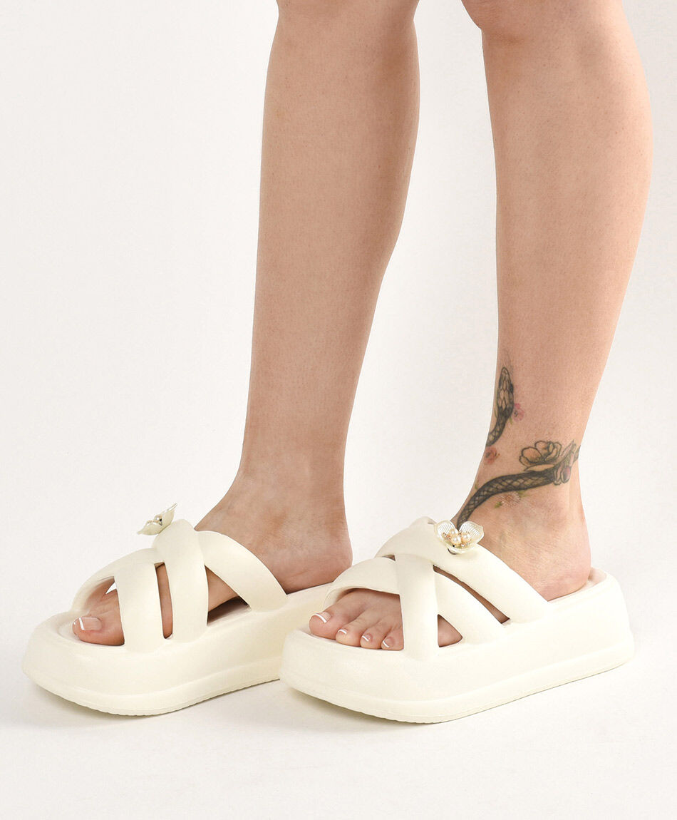 Sandalia mujer plataforma eva florcita