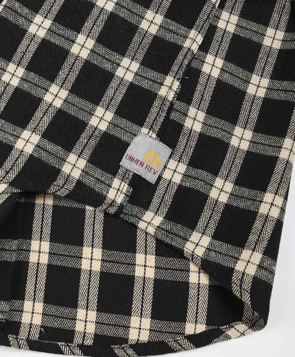 Camisa hombre franela beige