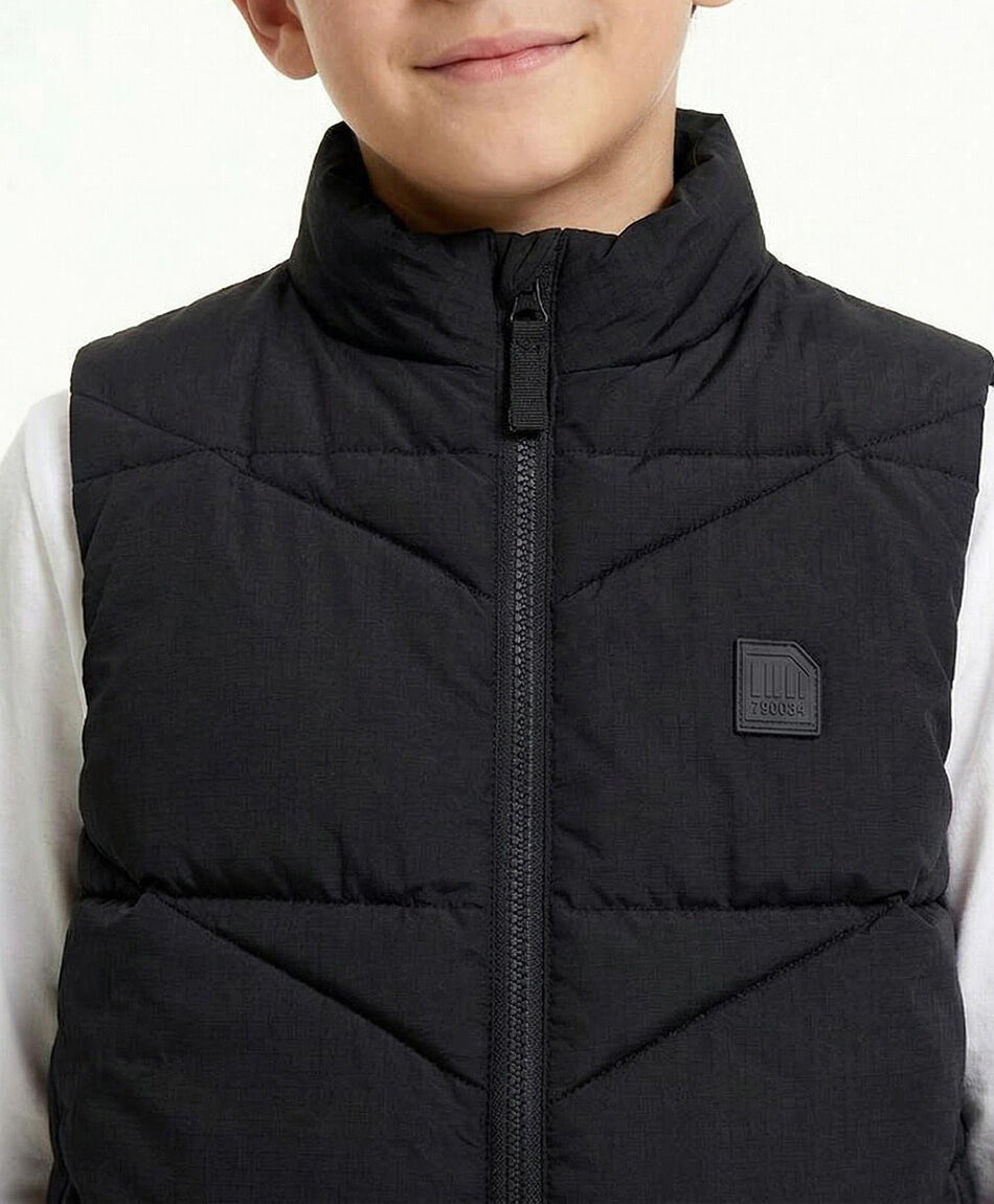 Parka ni&ntilde;o sin mangas negra