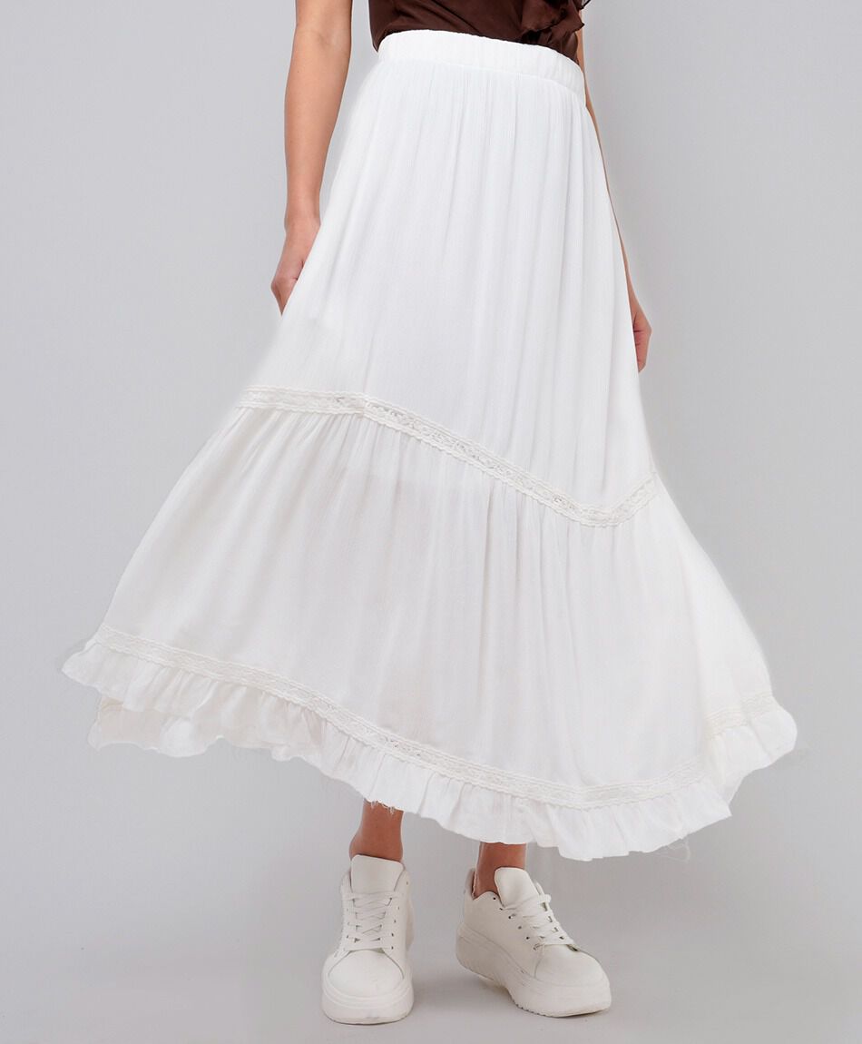 Falda mujer larga textura