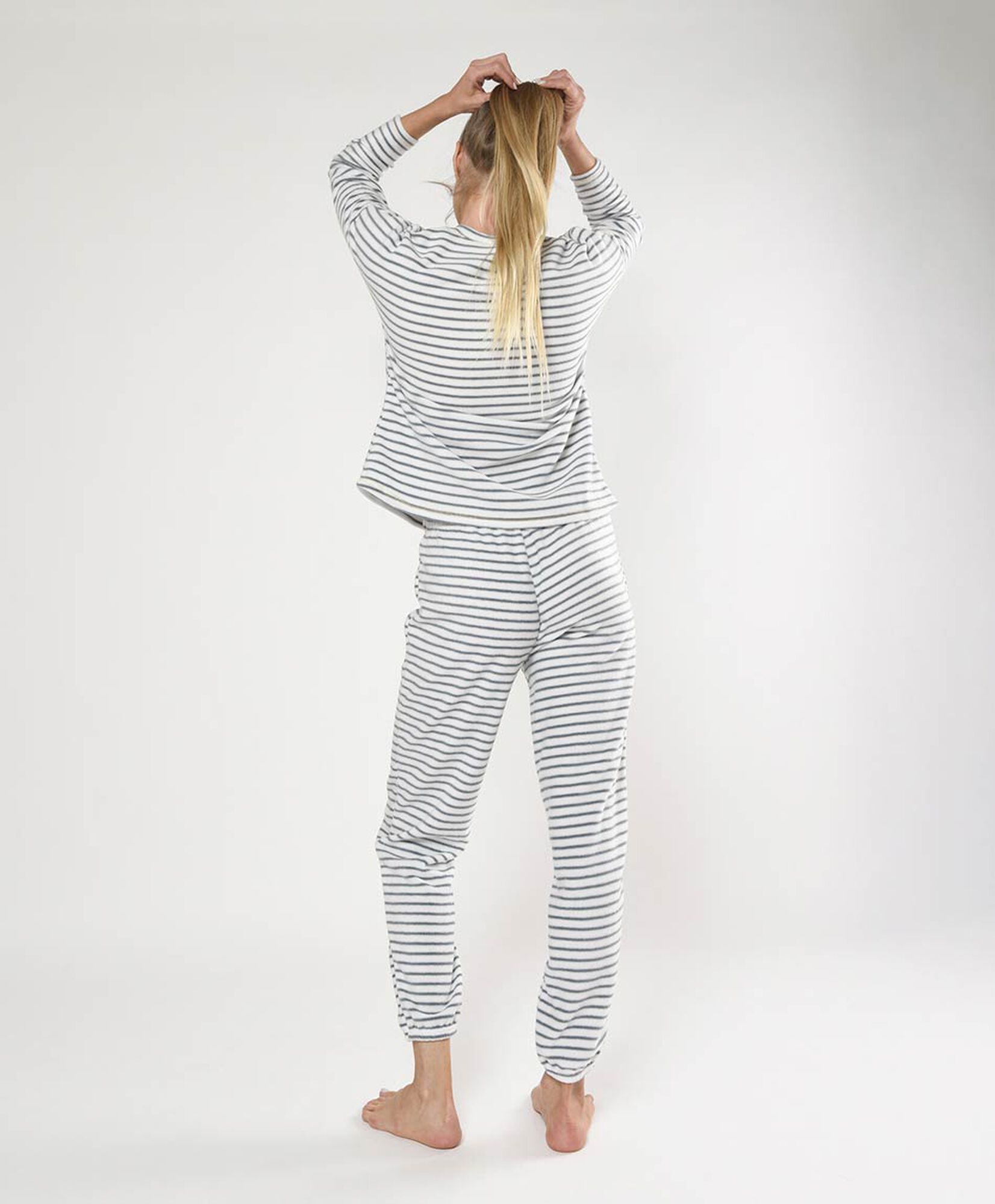 Pijama mujer polar líneas 2 piezas Pijama mujer polar líneas 2 piezas