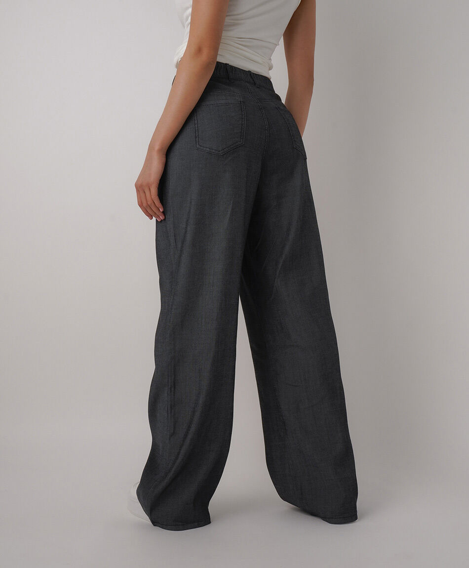 Pantal&oacute;n mujer tencel black
