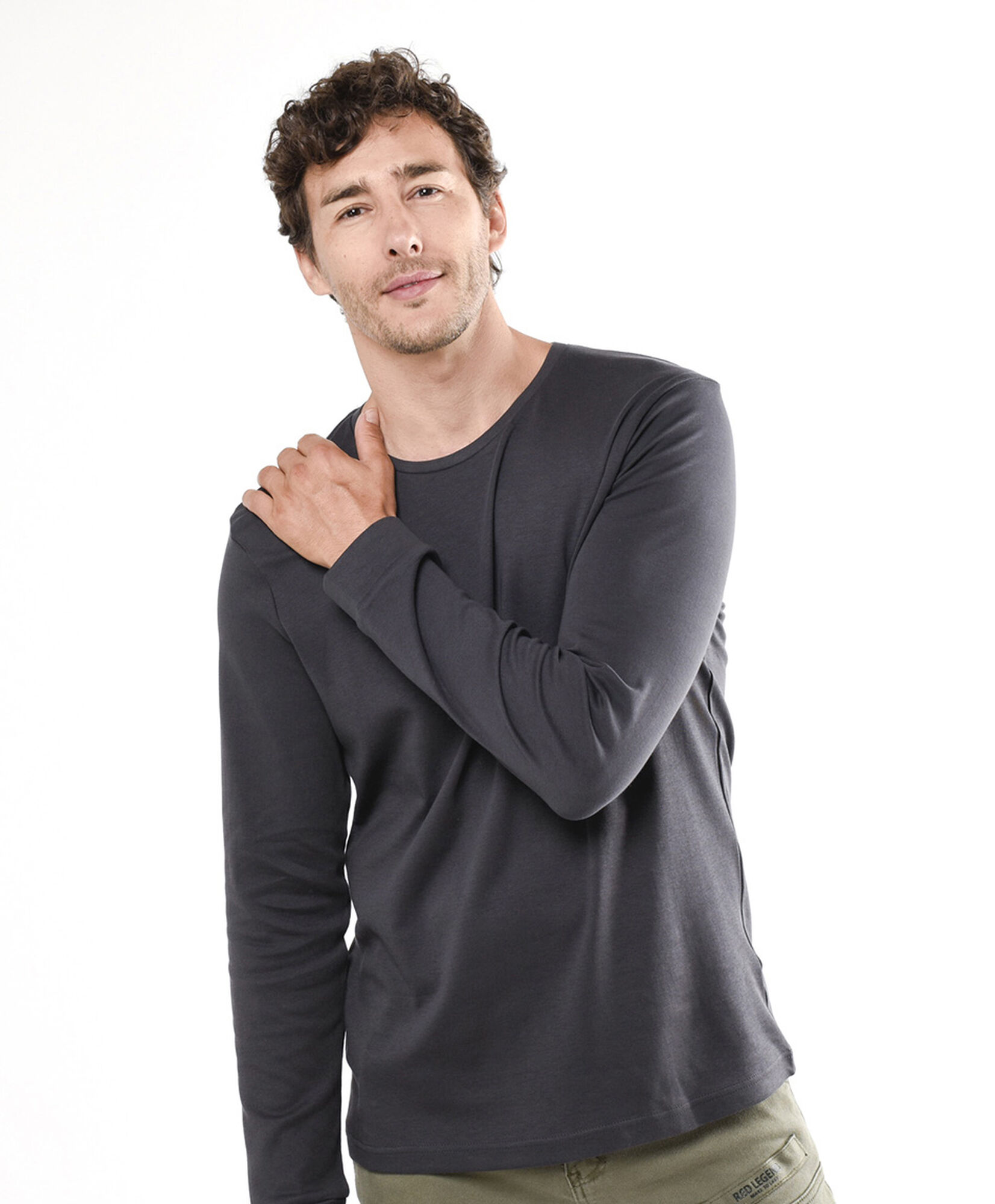 Polera hombre manga larga lisa Polera hombre manga larga lisa