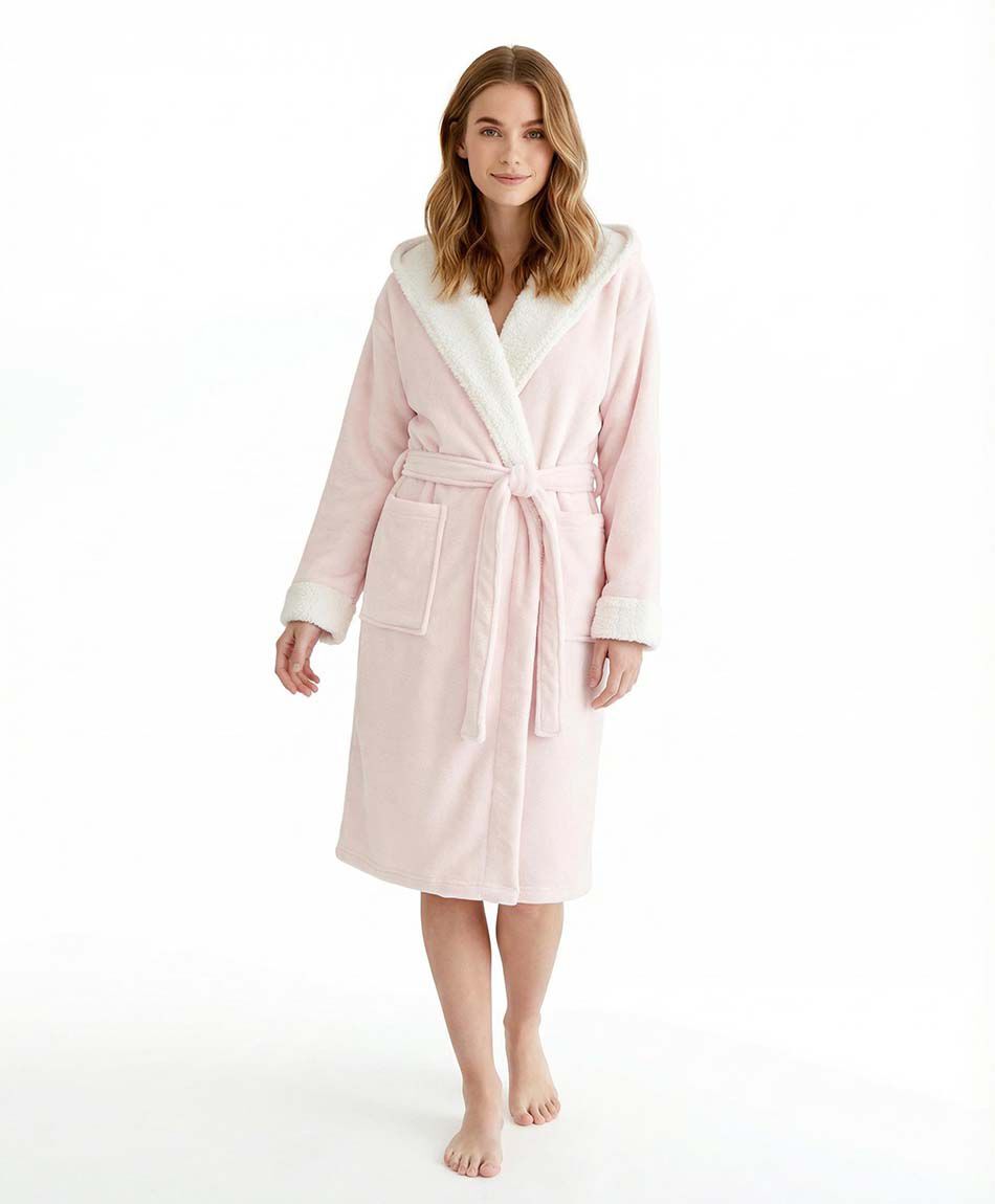 Bata mujer larga con capucha