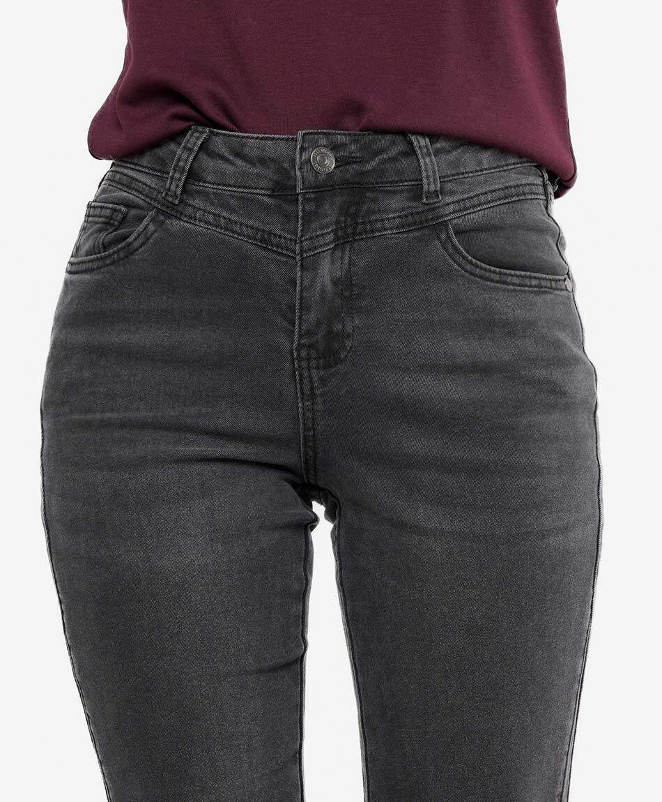 Jeans mujer doble costura flare