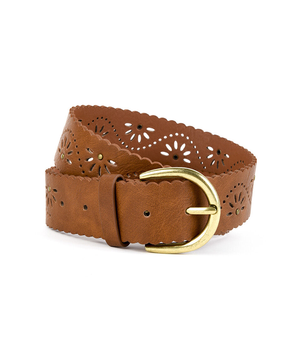 Cinturón mujer flores caladas