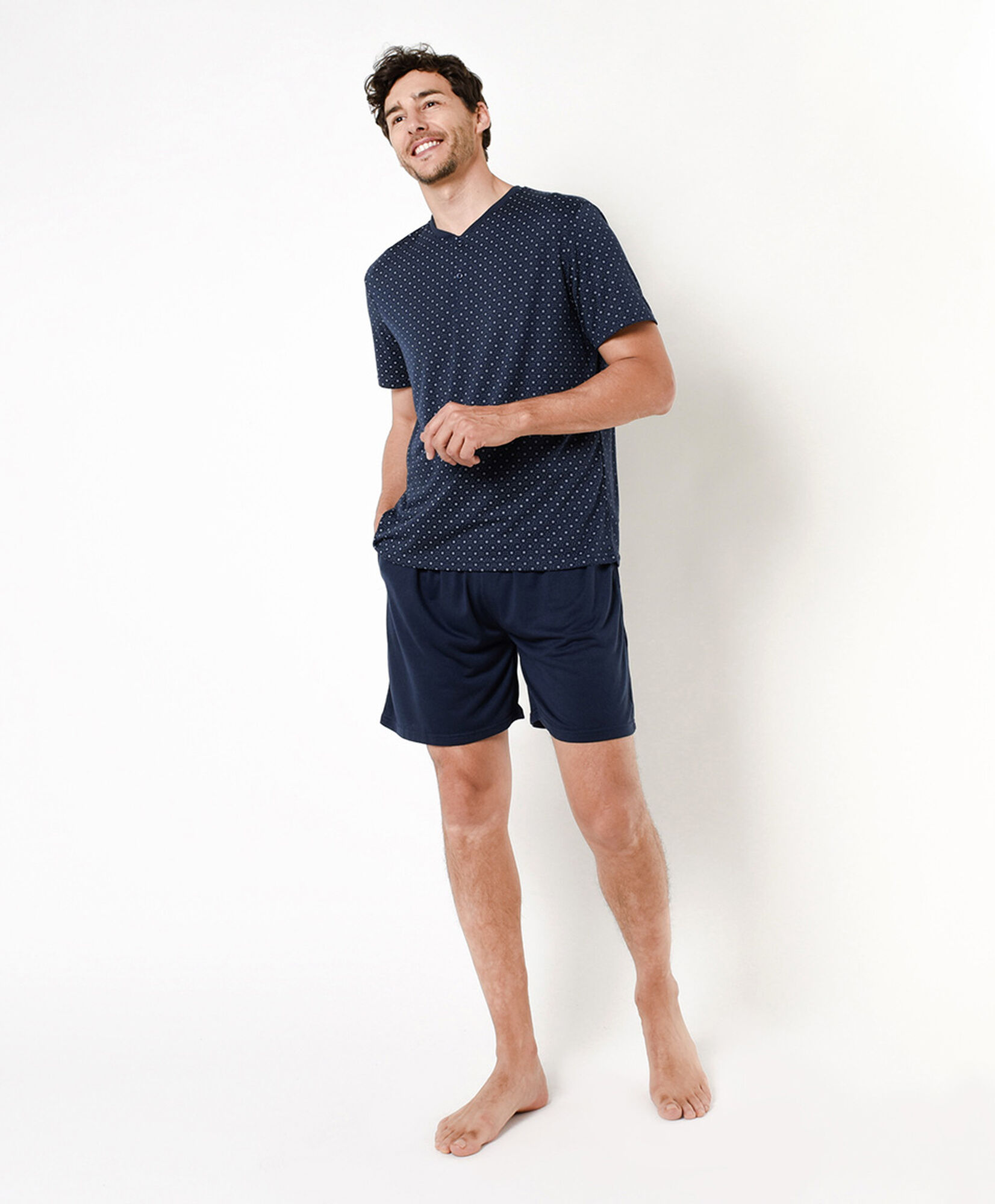 Pijama hombre puntitos botones Pijama hombre puntitos botones