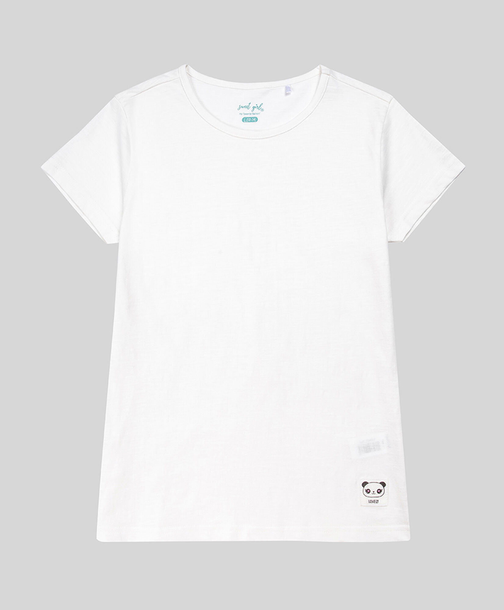 Polera niña básica blanca Polera niña básica blanca