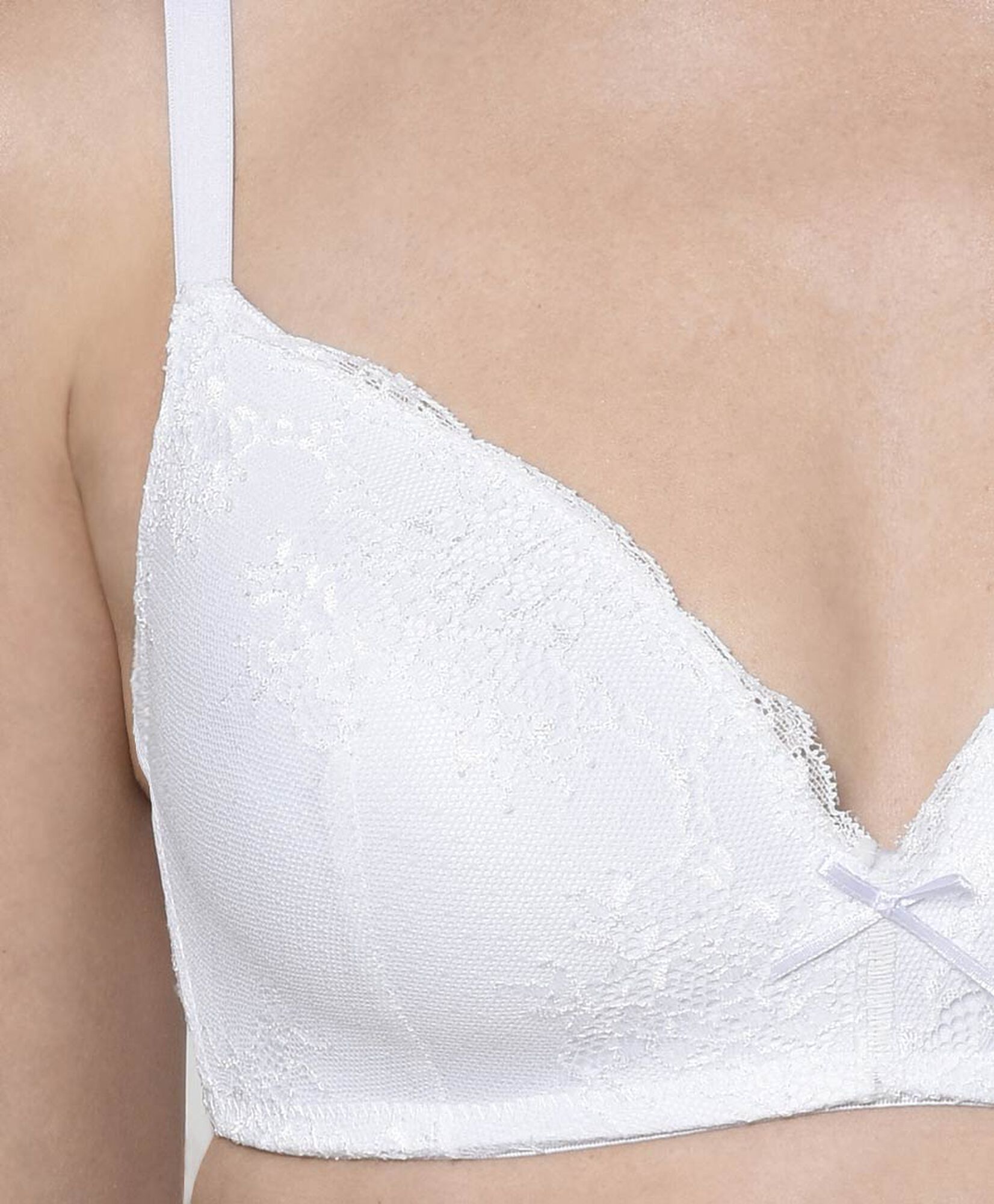 Bralette mujer malla floreada escote en v Bralette mujer malla floreada escote en v