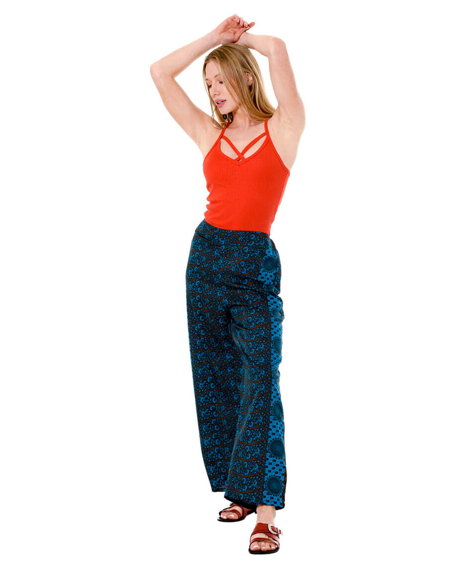 Pantalon contraste